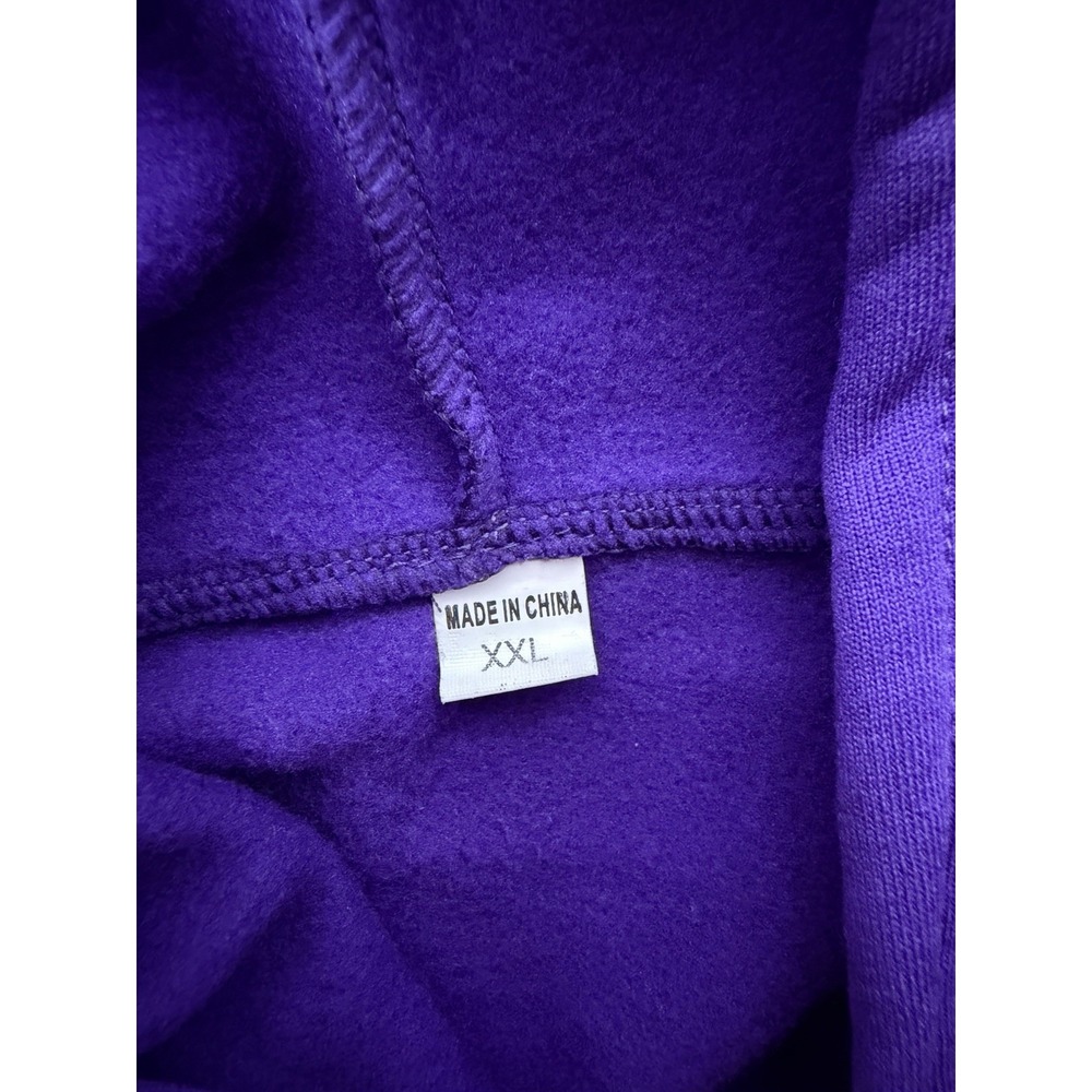 Funny Rooster Hoodie Sweatshirt Purple XXL Don't Be A Sucker Graphic Pullover - Picture 3 of 6